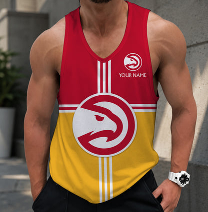 LIMITED EDITION - NEW CUSTOMIZED NBA17 AHA ATLANTA HAWKS MEN'S TANK TOP