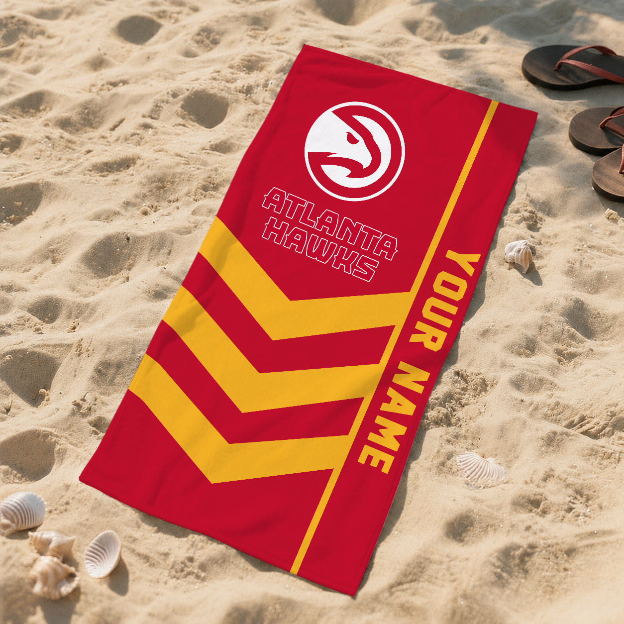 LIMITED EDITION - NEW CUSTOMIZED NBA17 AHA ATLANTA HAWKS BEACH TOWEL FOR FAN