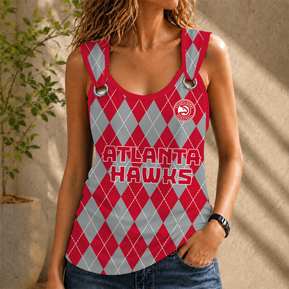 [HOT DEAL] NEW CUSTOMIZED NBA17 AHA ATLANTA HAWKS  O-RING SHOULDER TANK TOP