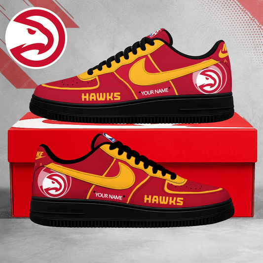 LIMITED EDITION - NEW CUSTOMIZED NBA17 AHA ATLANTA HAWKS AF1 SNEAKERS