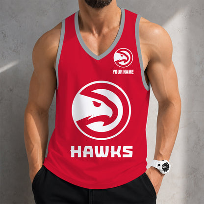 LIMITED EDITION - NEW CUSTOMIZED NBA17 AHA ATLANTA HAWKS UNISEX TANK TOP