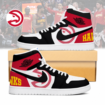 LIMITED EDITION - NEW CUSTOMIZED NBA17 AHA ATLANTA HAWKS AIR JORDAN SNEAKERS