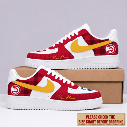 EXCLUSIVE EDITION - NEW CUSTOMIZED NBA17 AHA ATLANTA HAWKS AF1 SNEAKERS