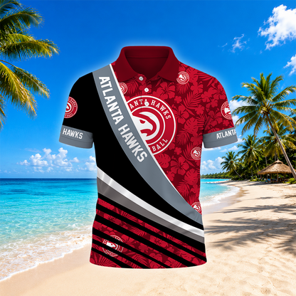 [HOT DEAL] NEW CUSTOMIZED NBA17 AHA ATLANTA HAWKS POLO SHIRT