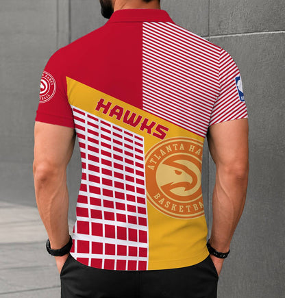 LIMITED EDITION - NEW CUSTOMIZED NBA17 AHA ATLANTA HAWKS POLO SHIRT