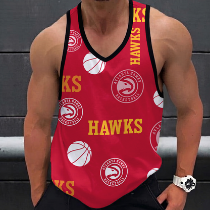 LIMITED EDITION - NEW CUSTOMIZED NBA17 AHA ATLANTA HAWKS UNISEX TANK TOP