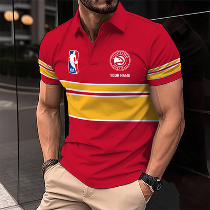[HOT DEAL] NEW CUSTOMIZED NBA17 AHA ATLANTA HAWKS POLO SHIRT