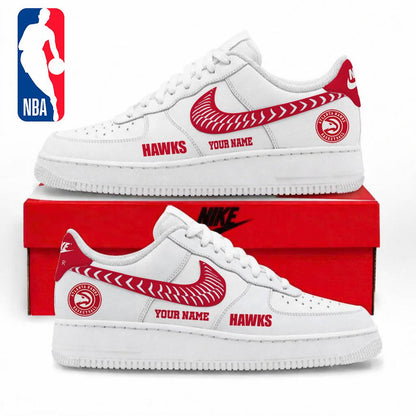 LIMITED EDITION - NEW CUSTOMIZED NBA17 AHA ATLANTA HAWKS AF1 SNEAKERS