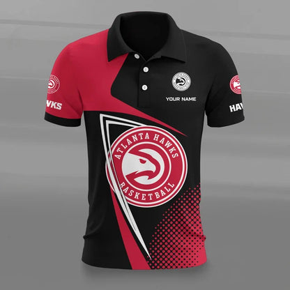 [HOT DEAL] NEW CUSTOMIZED NBA17 AHA ATLANTA HAWKS POLO SHIRT