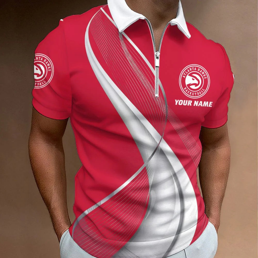 LIMITED EDITION - NEW CUSTOMIZED NBA17 AHA ATLANTA HAWKS POLO SHIRT, ZIP POLO SHIRT & T-SHIRTS