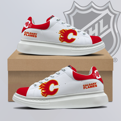 [SUPER SALE] NEW CUSTOMIZED NHL17 CGF CALGARY FLAMES MCQUEEN SHOES