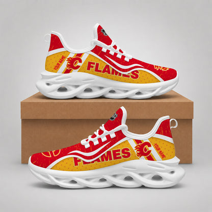 VIRAL EDITION - NEW CUSTOMIZED NHL17 CGF CALGARY FLAMES CLUNKY SNEAKERS