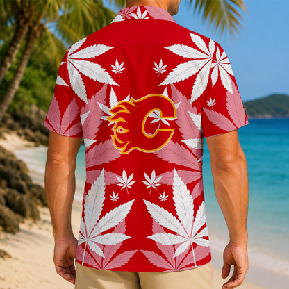 LIMITED EDITION - NEW CUSTOMIZED NHL17 CGF CALGARY FLAMES UNISEX HAWAIIAN SHIRT