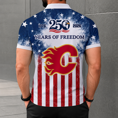 LIMITED EDITION - NEW CUSTOMIZED NHL17 CGF CALGARY FLAMES POLO SHIRT, ZIP POLO SHIRT & T-SHIRTS