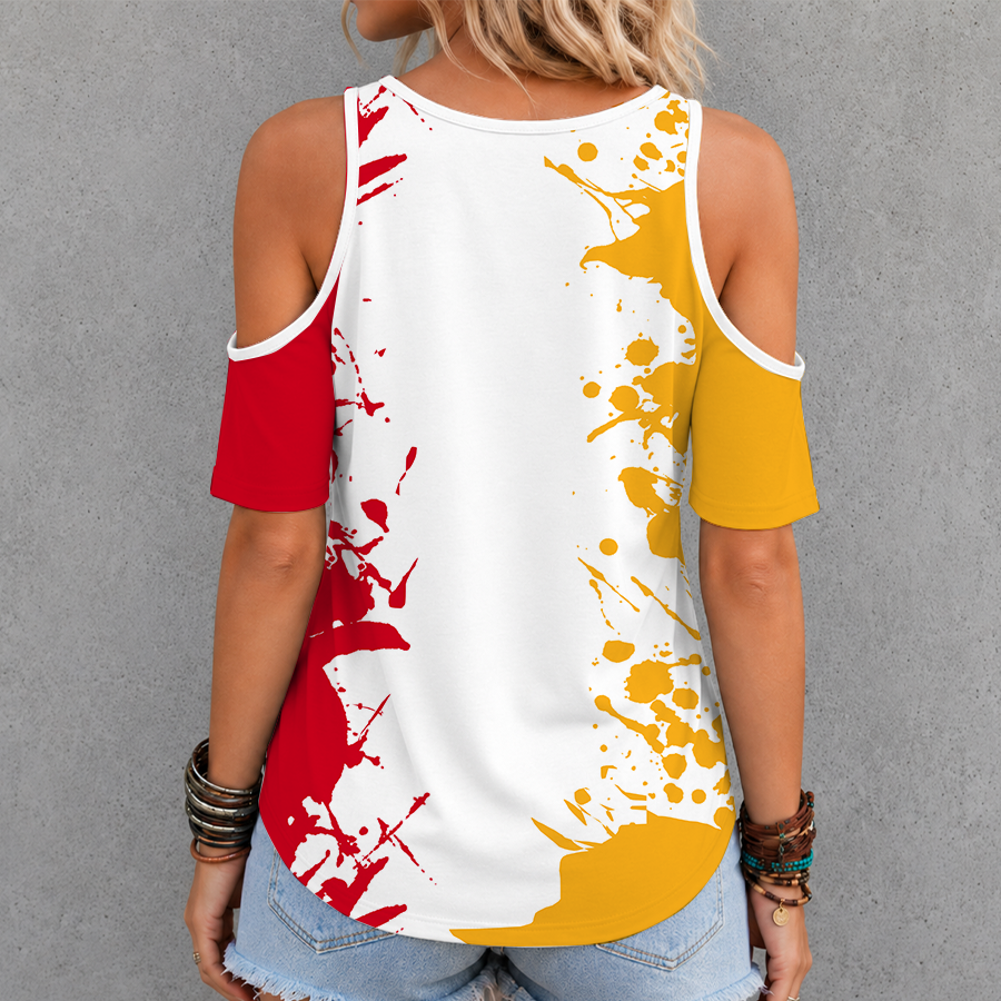 [SUPER SALE] NEW CUSTOMIZED NHL17 CGF CALGARY FLAMES CRISS CROSS V-NECK TOP