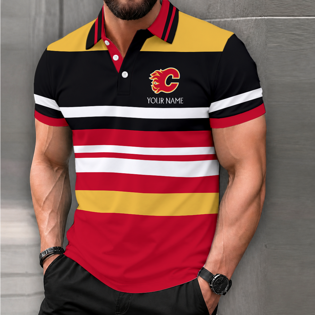 LIMITED EDITION - NEW CUSTOMIZED NHL17 CGF CALGARY FLAMES T-SHIRT, POLO SHIRT, ZIP POLO SHIRT, SWEATSHIRT, HOODIE & ZIP HOODIE