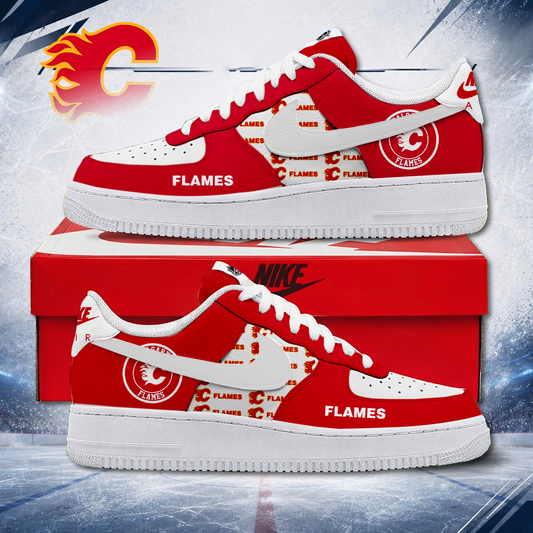 MEGA SALE - NEW CUSTOMIZED NHL17 CGF CALGARY FLAMES AF1 SHOES