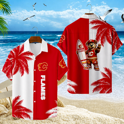 LIMITED EDITION - NEW CUSTOMIZED NHL17 CGF CALGARY FLAMES UNISEX HAWAIIAN SHIRT