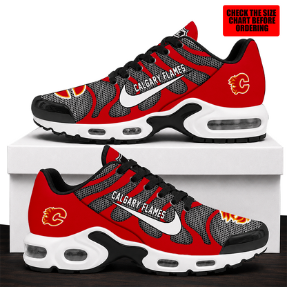 [SUPER SALE] NEW CUSTOMIZED NHL17 CGF CALGARY FLAMES AIR MAX PLUS SNEAKERS