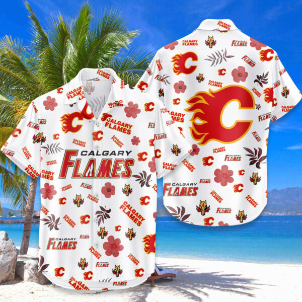 LIMITED EDITION - NEW CUSTOMIZED NHL17 CGF CALGARY FLAMES UNISEX HAWAIIAN SHIRT