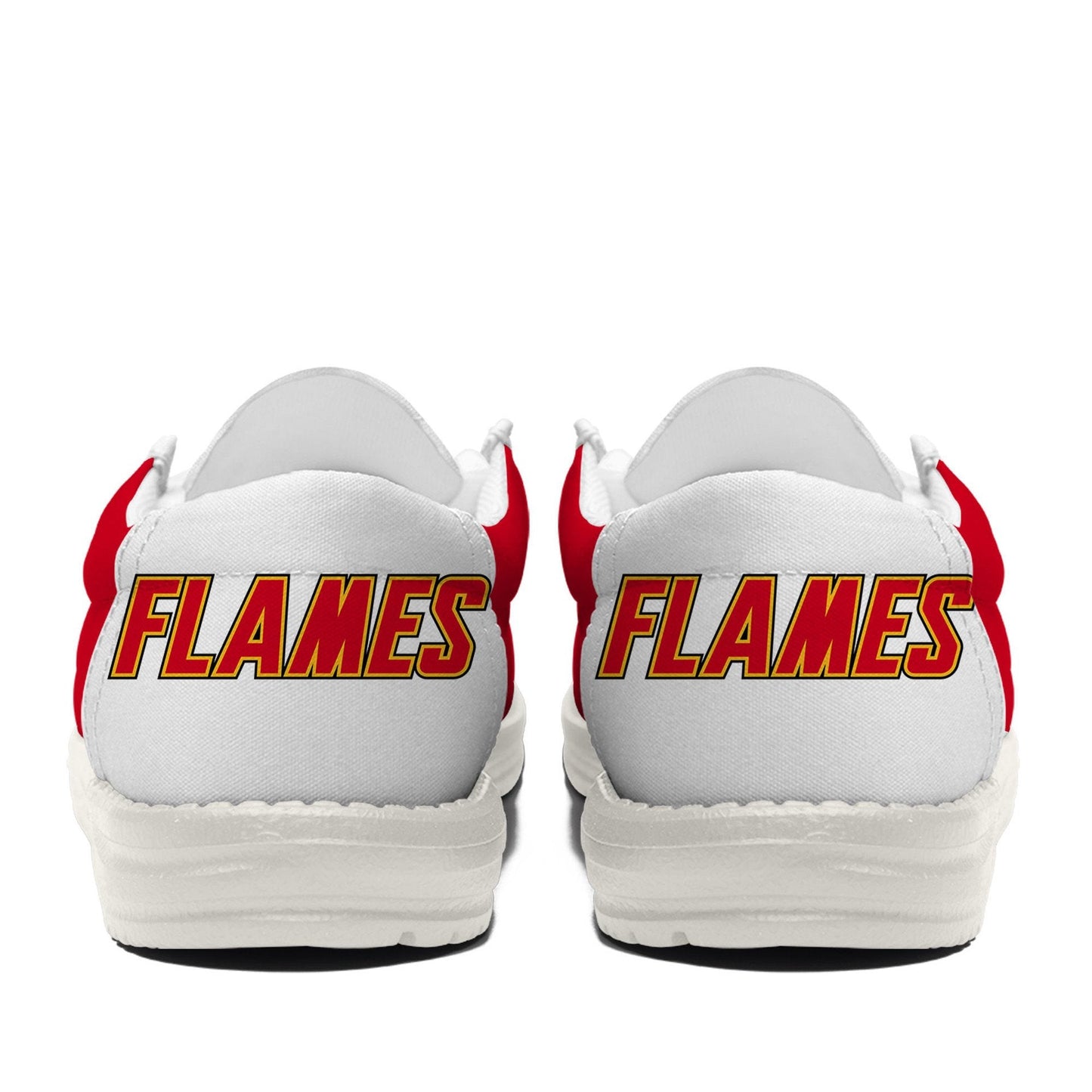 LIMITED EDITION - NEW CUSTOMIZED NHL17 CGF CALGARY FLAMES LOAFER SHOES