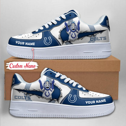 LIMITED EDITION - NEW CUSTOMIZED NFL17 IDC INDIANAPOLIS COLTS AF1 SNEAKERS