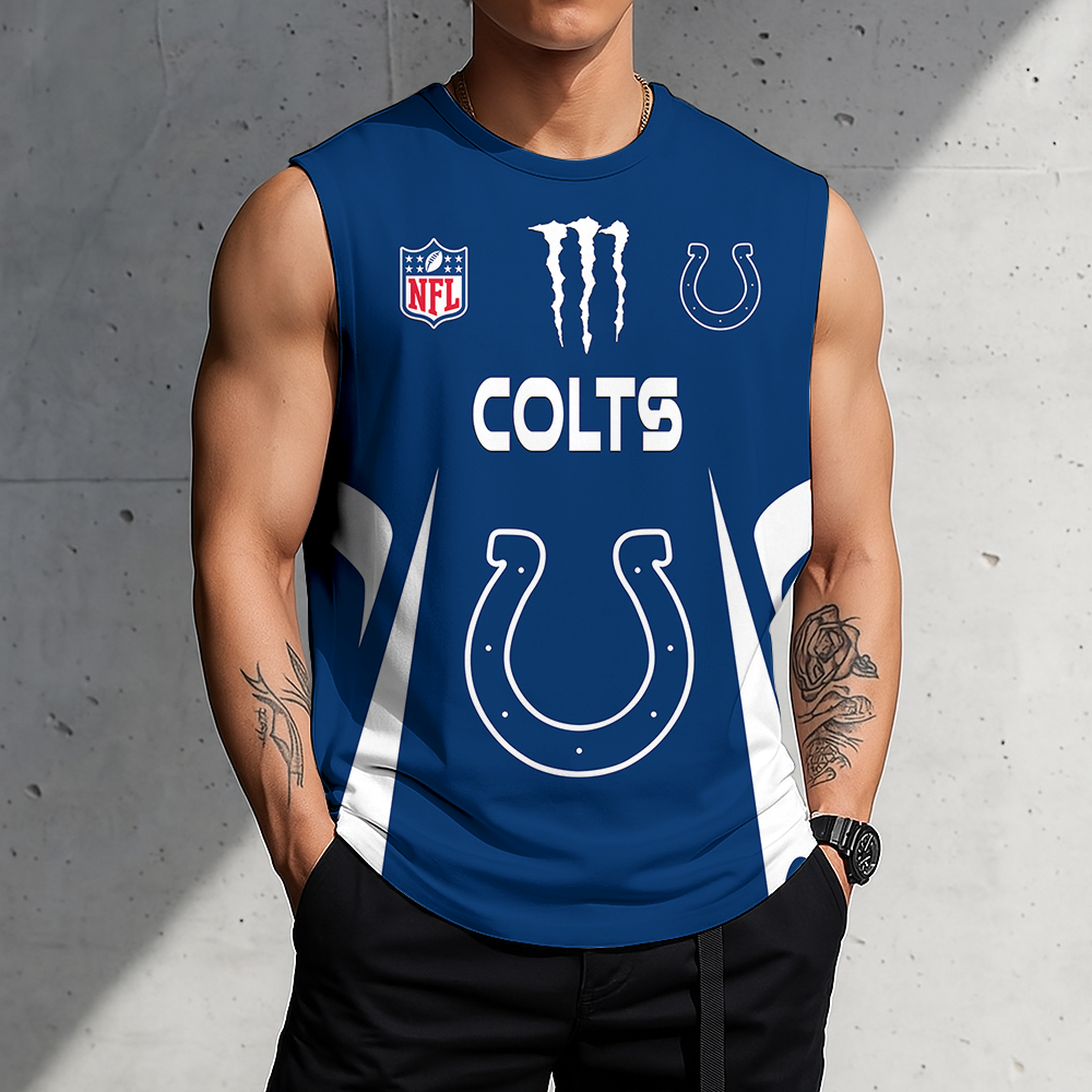 LIMITED EDITION - NEW CUSTOMIZED NFL17 IDC INDIANAPOLIS COLTS MEN'S GYM SHIRT