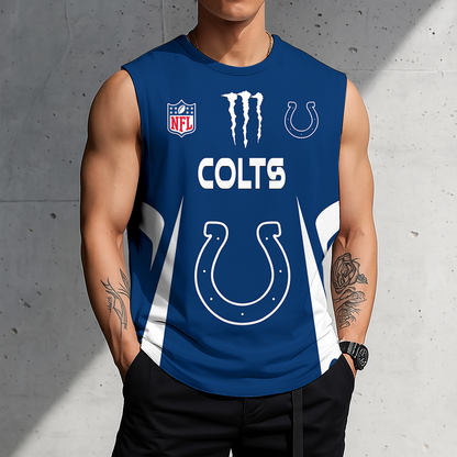 LIMITED EDITION - NEW CUSTOMIZED NFL17 IDC INDIANAPOLIS COLTS MEN'S GYM SHIRT