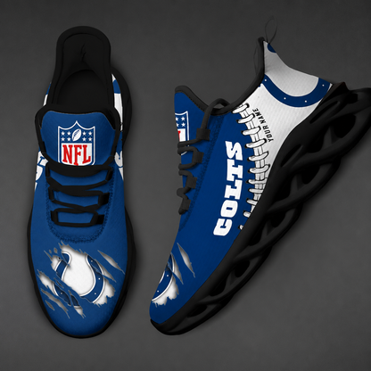 LIMITED EDITION - NEW CUSTOMIZED NFL17 IDC INDIANAPOLIS COLTS UNISEX MAX SOUL SHOES