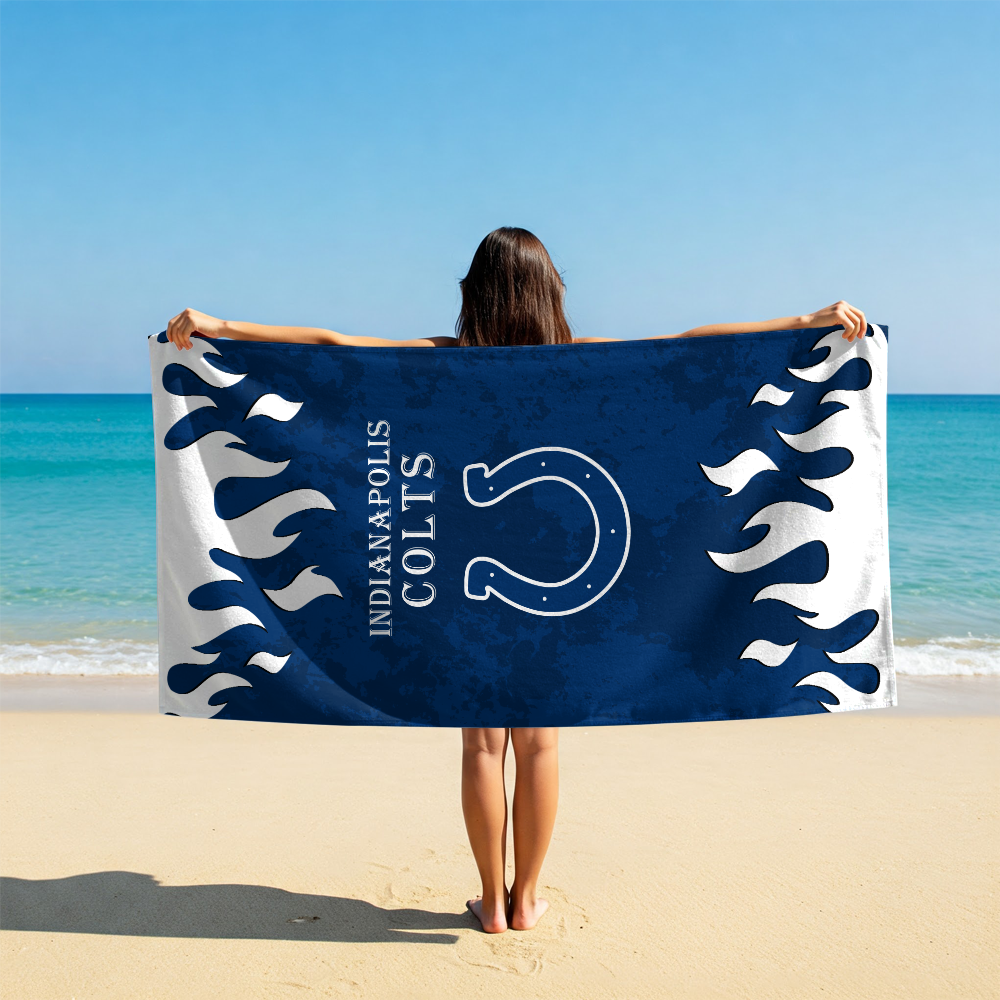 LIMITED EDITION - NEW CUSTOMIZED NFL17 IDC INDIANAPOLIS COLTS BEACH TOWEL FOR FAN