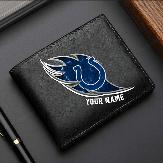 LIMITED EDITION - NEW CUSTOMIZED NFL17 IDC INDIANAPOLIS COLTS LEATHER WALLET