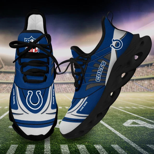 LIMITED EDITION - NEW CUSTOMIZED NFL17 IDC INDIANAPOLIS COLTS UNISEX MAX SOUL SHOES