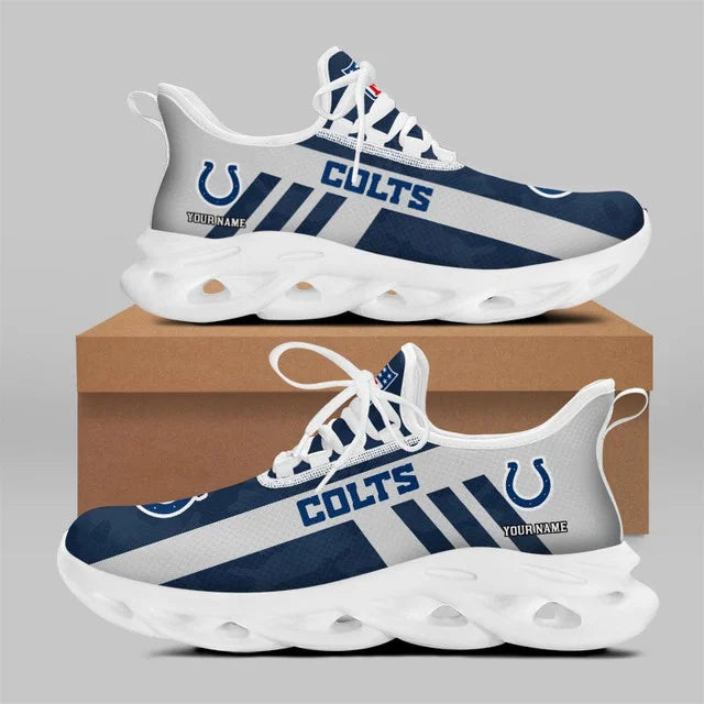 LIMITED EDITION - NEW CUSTOMIZED NFL17 IDC INDIANAPOLIS COLTS UNISEX MAX SOUL SHOES