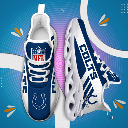 LIMITED EDITION - NEW CUSTOMIZED NFL17 IDC INDIANAPOLIS COLTS UNISEX MAX SOUL SHOES