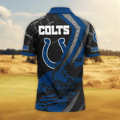 LIMITED EDITION - NEW CUSTOMIZED NFL17 IDC INDIANAPOLIS COLTS POLO SHIRT