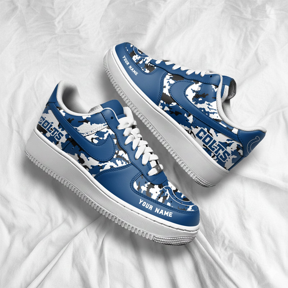LIMITED EDITION - NEW CUSTOMIZED NFL17 IDC INDIANAPOLIS COLTS AF1 SNEAKERS