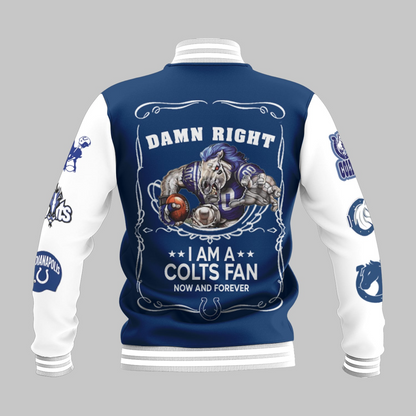 LIMITED EDITION - NEW CUSTOMIZED NFL17 IDC INDIANAPOLIS COLTS BASEBALL JACKET
