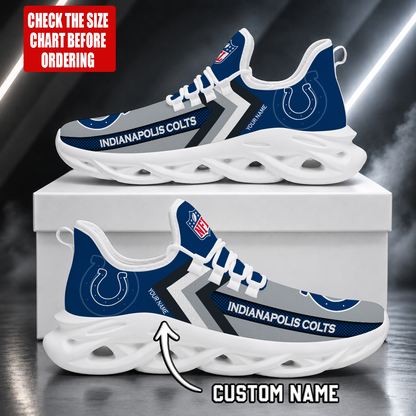 LIMITED EDITION - NEW CUSTOMIZED NFL17 IDC INDIANAPOLIS COLTS UNISEX MAX SOUL SHOES