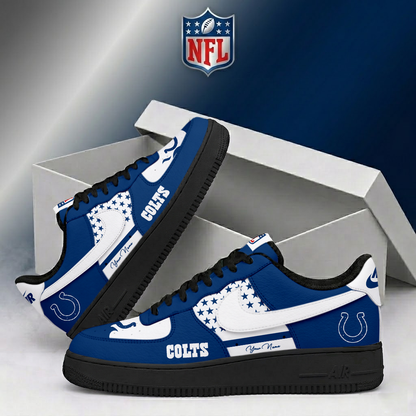 LIMITED EDITION - NEW CUSTOMIZED NFL17 IDC INDIANAPOLIS COLTS AF1 SHOES