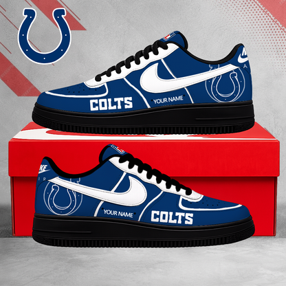 SPECIAL EDITION - NEW CUSTOMIZED NFL17 IDC INDIANAPOLIS COLTS AF1 SHOES