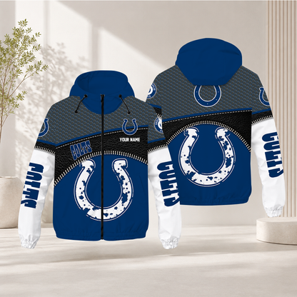 LIMITED EDITION - NEW CUSTOMIZED NFL17 IDC INDIANAPOLIS COLTS WINDBREAKER JACKET