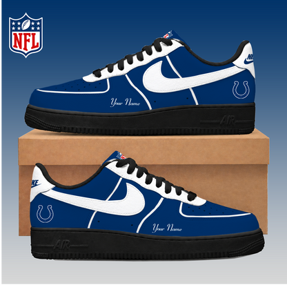 LIMITED EDITION - NEW CUSTOMIZED NFL17 IDC INDIANAPOLIS COLTS AF1 SNEAKERS