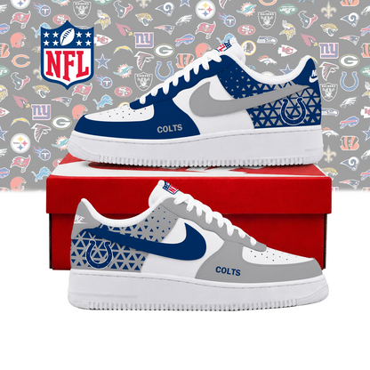 LIMITED EDITION - NEW CUSTOMIZED NFL17 IDC INDIANAPOLIS COLTS AF1 SHOES