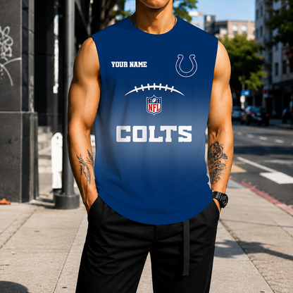 LIMITED EDITION - NEW CUSTOMIZED NFL17 IDC INDIANAPOLIS COLTS MEN'S GYM SHIRT