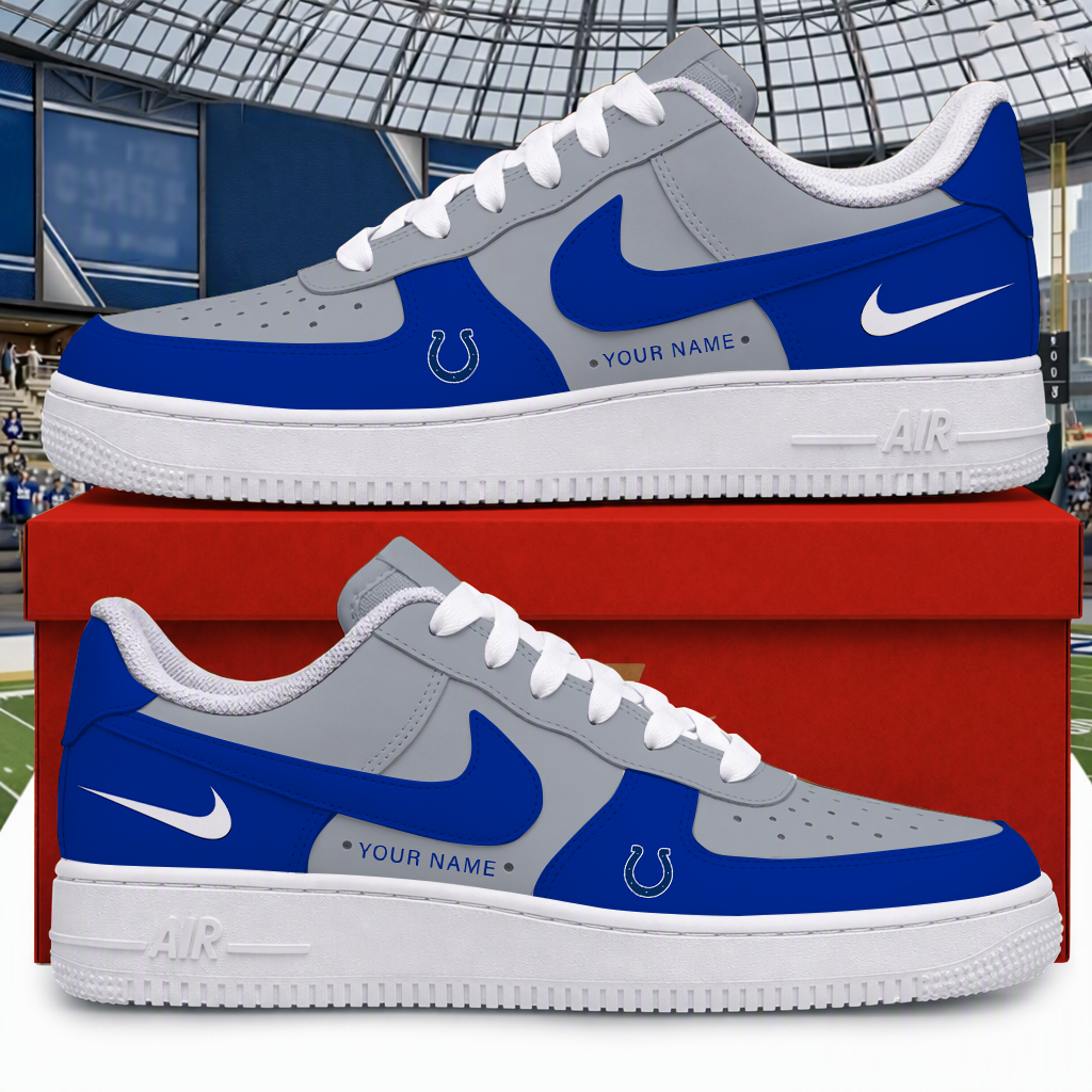 [SPECIAL OFFER] NEW CUSTOMIZED NFL17 IDC INDIANAPOLIS COLTS AF1 SHOES