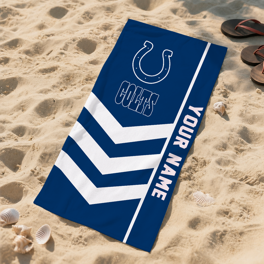 SPECIAL EDITION - NEW CUSTOMIZED NFL17 IDC INDIANAPOLIS COLTS BEACH TOWEL