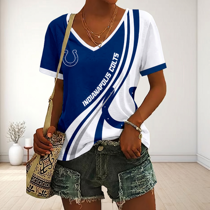 SPECIAL EDITION - NEW CUSTOMIZED NFL17 IDC INDIANAPOLIS COLTS V-NECK FEMALE SHIRT