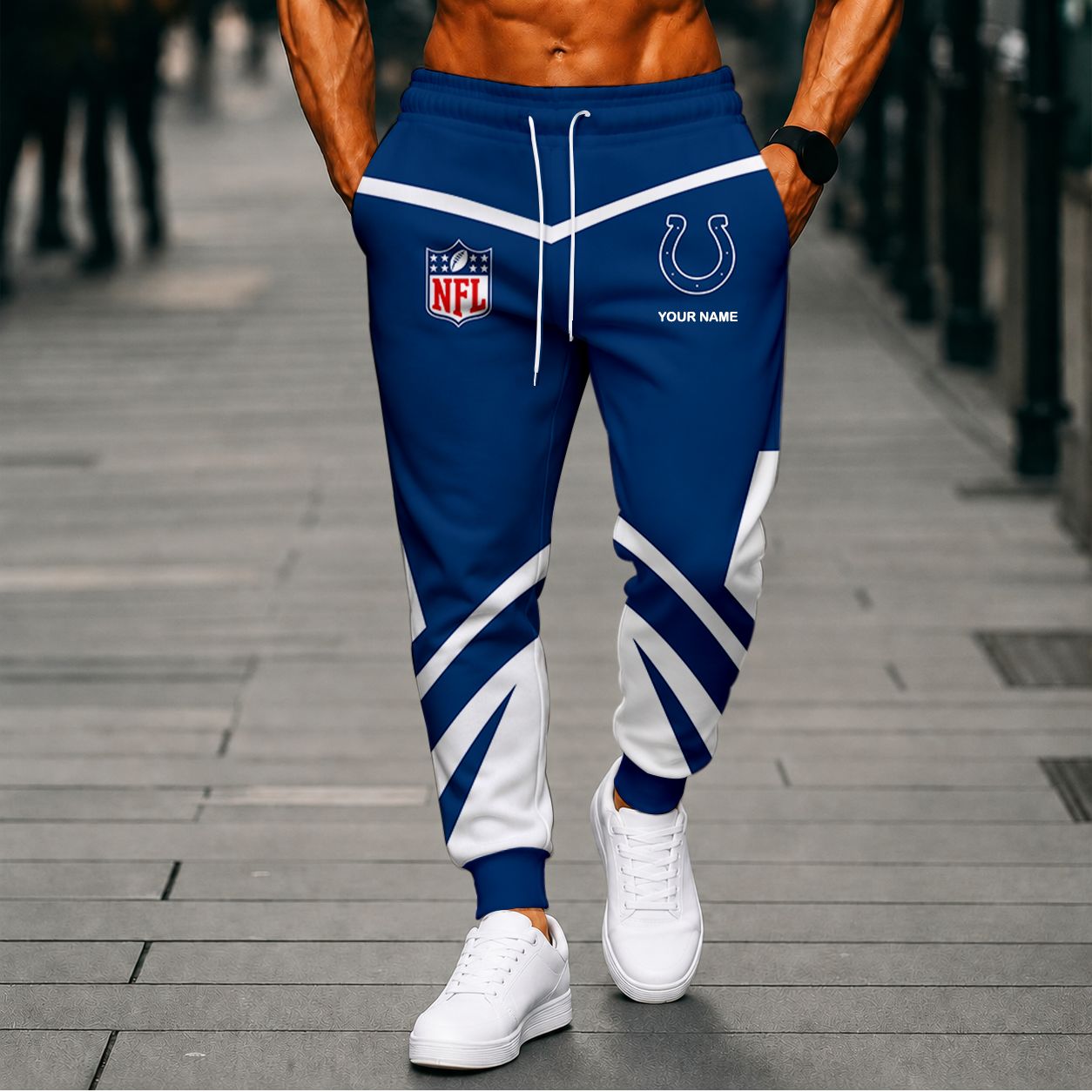 LIMITED EDITION - NEW CUSTOMIZED NFL17 IDC INDIANAPOLIS COLTS SWEATPANTS