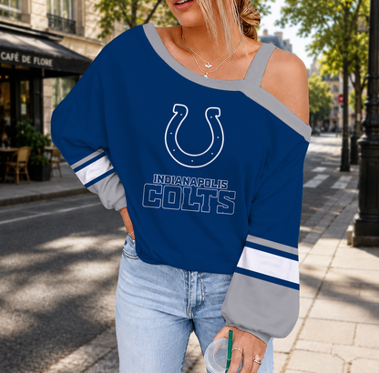 SPECIAL EDITION - NEW CUSTOMIZED NFL17 IDC INDIANAPOLIS COLTS DROP SHOULDER SWEATSHIRT