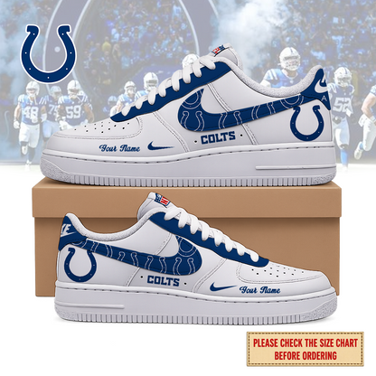 LIMITED EDITION - NEW CUSTOMIZED NFL17 IDC INDIANAPOLIS COLTS AF1 SHOES